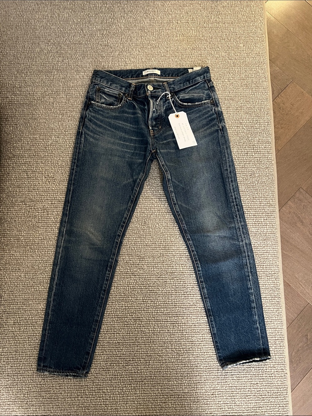 Moussy Dark Blue Skinny Jeans - Faded Indigo Wash